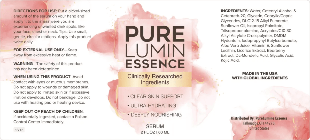 purelumin essence supplement fact